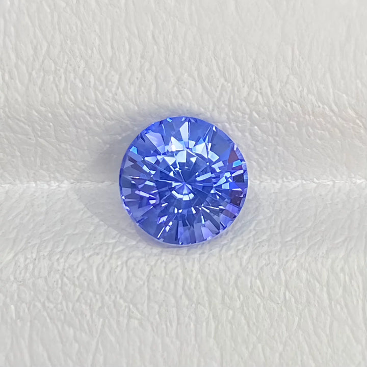1.47ct 矢车菊天然蓝宝石裸石 正圆璀璨阿斯切 天然蓝宝石裸石