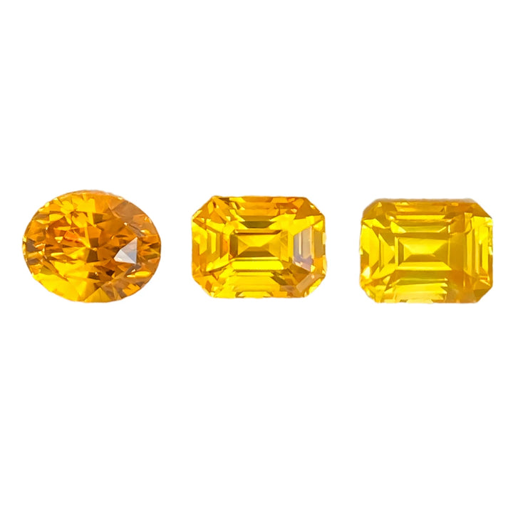 1ct/金丝雀天然黄蓝宝裸石合集/Canary/Golden Yellow