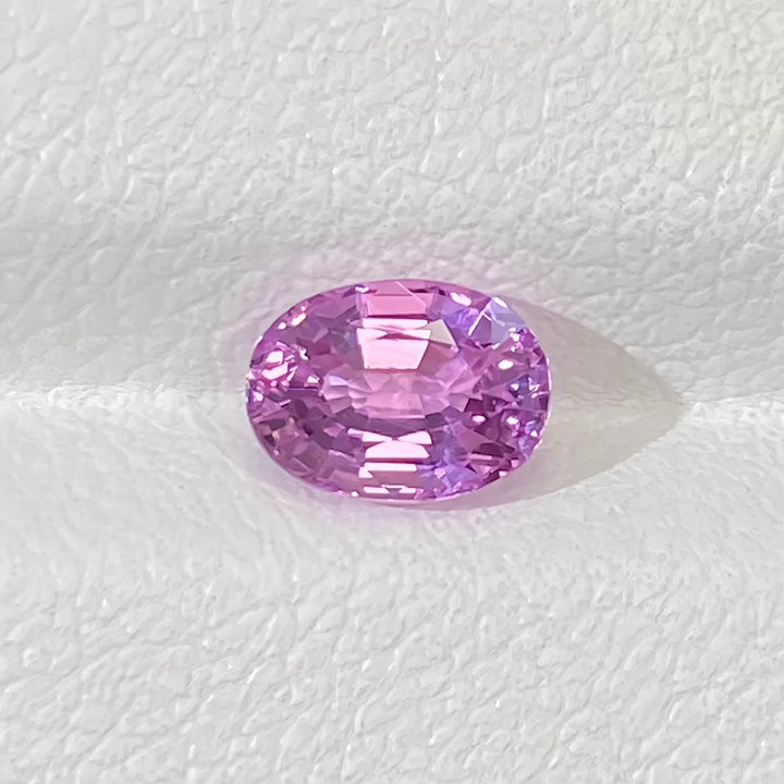 1.20ct 淡粉色天然蓝宝石裸石｜干净体｜火彩亮丽