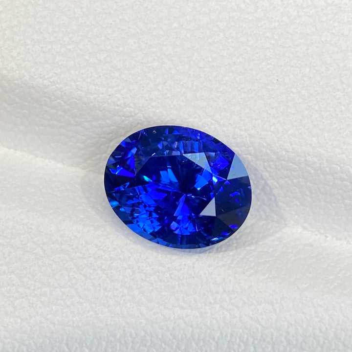 3.42ct 天然蓝宝石裸石 皇家蓝 椭圆形 GUILD认证