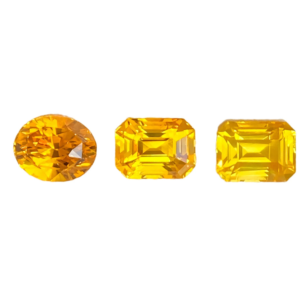 1ct/金丝雀天然黄蓝宝裸石合集/Canary/Golden Yellow